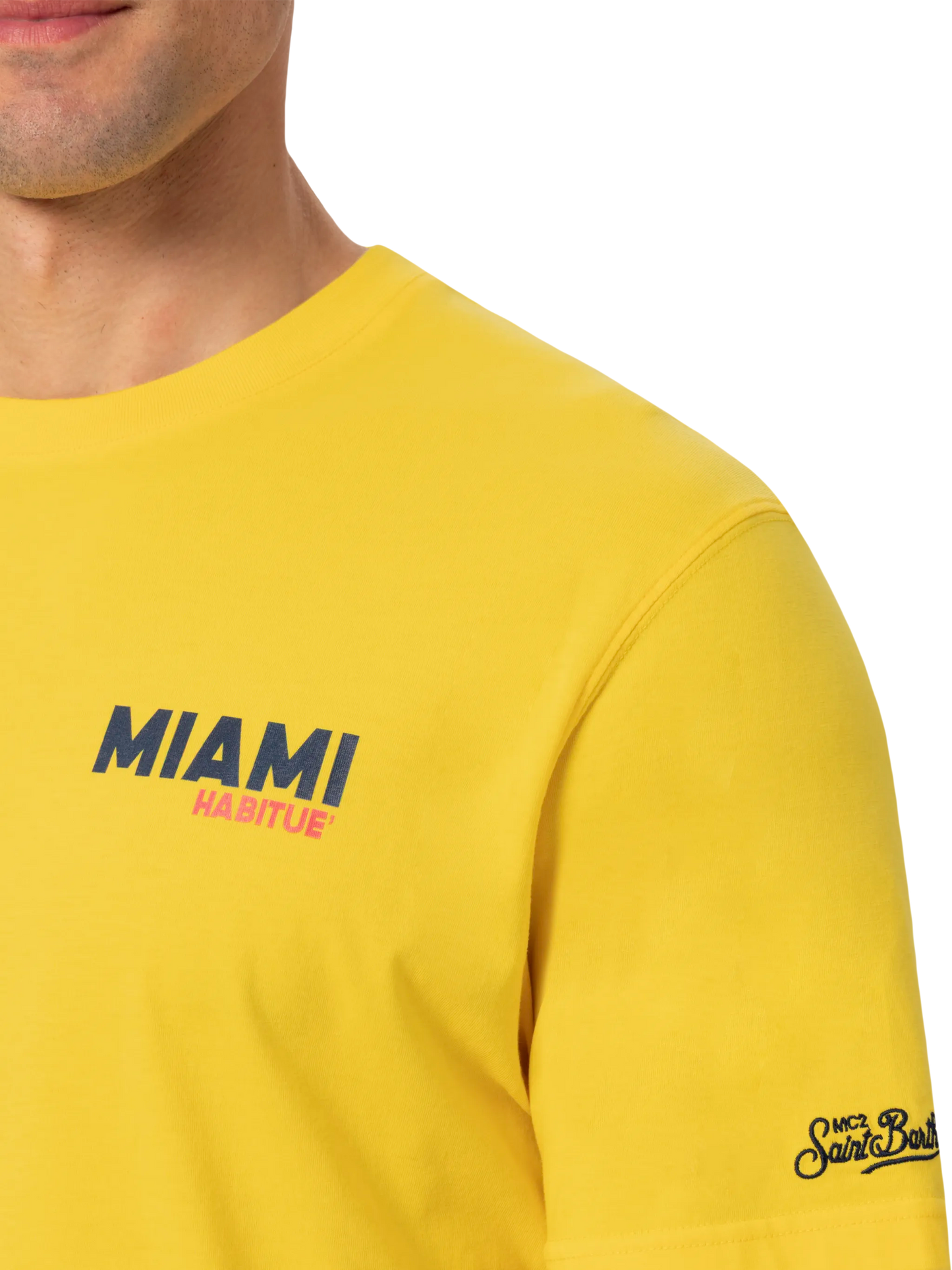 Organic cotton T-shirt with Miami postcard print