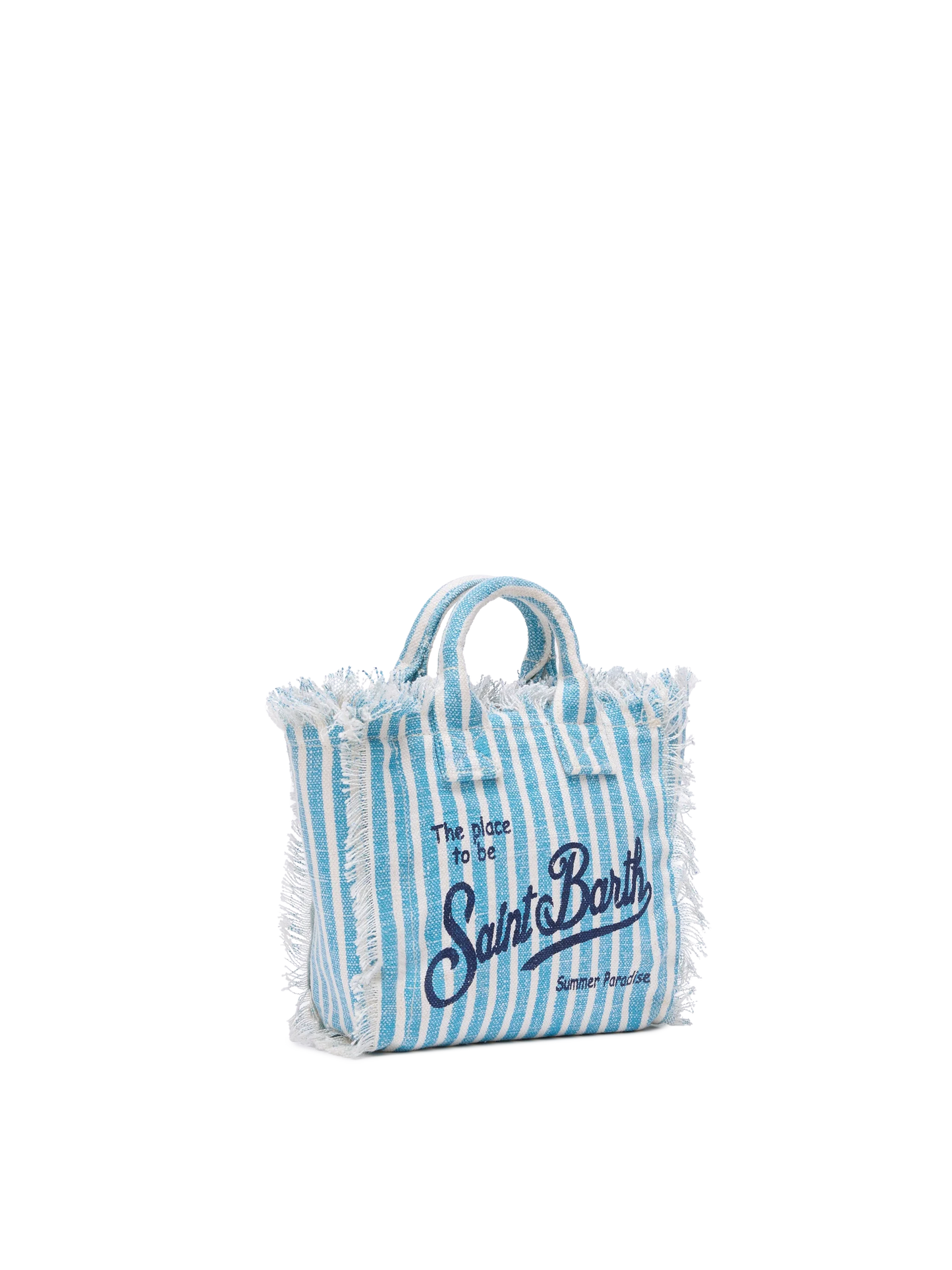 Mini Vanity Linen bag with striped print
