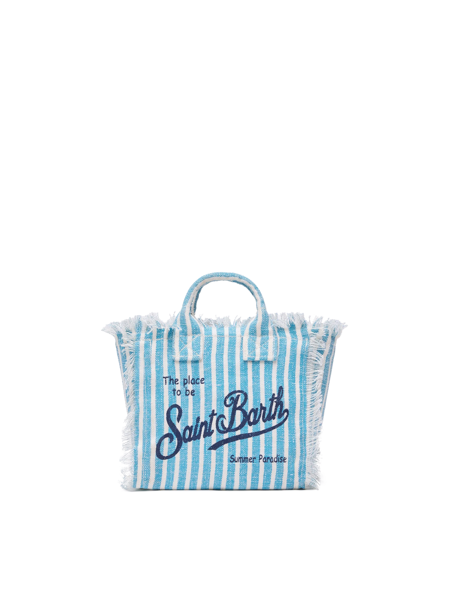 Mini Vanity Linen bag with striped print