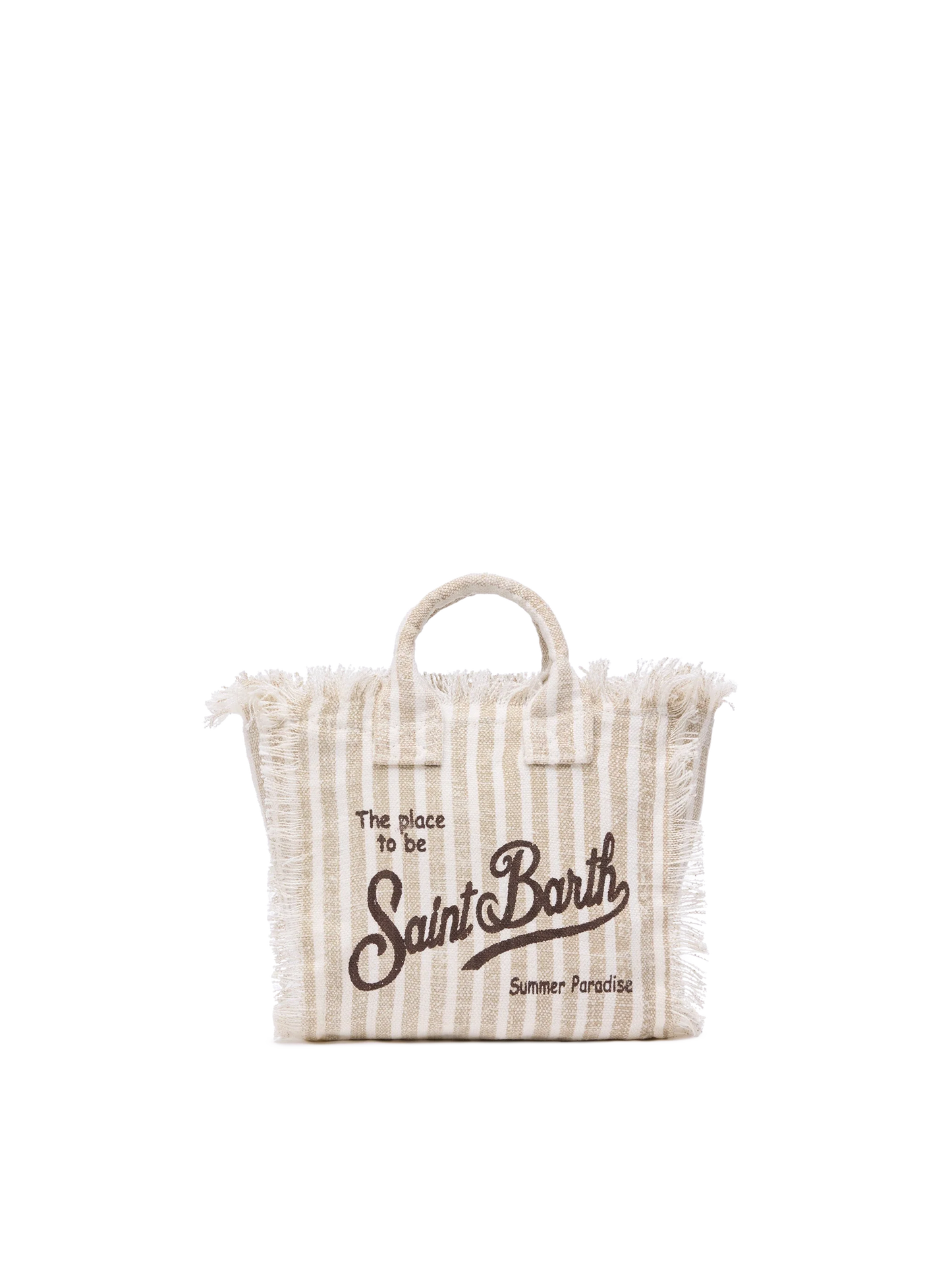 Mini Vanity Linen bag with striped print