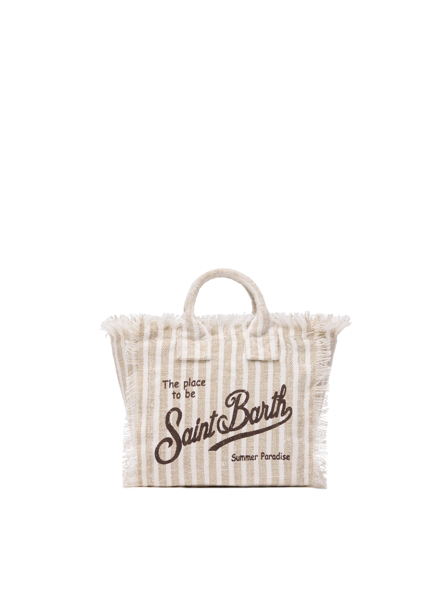 Mini Vanity Linen bag with striped print