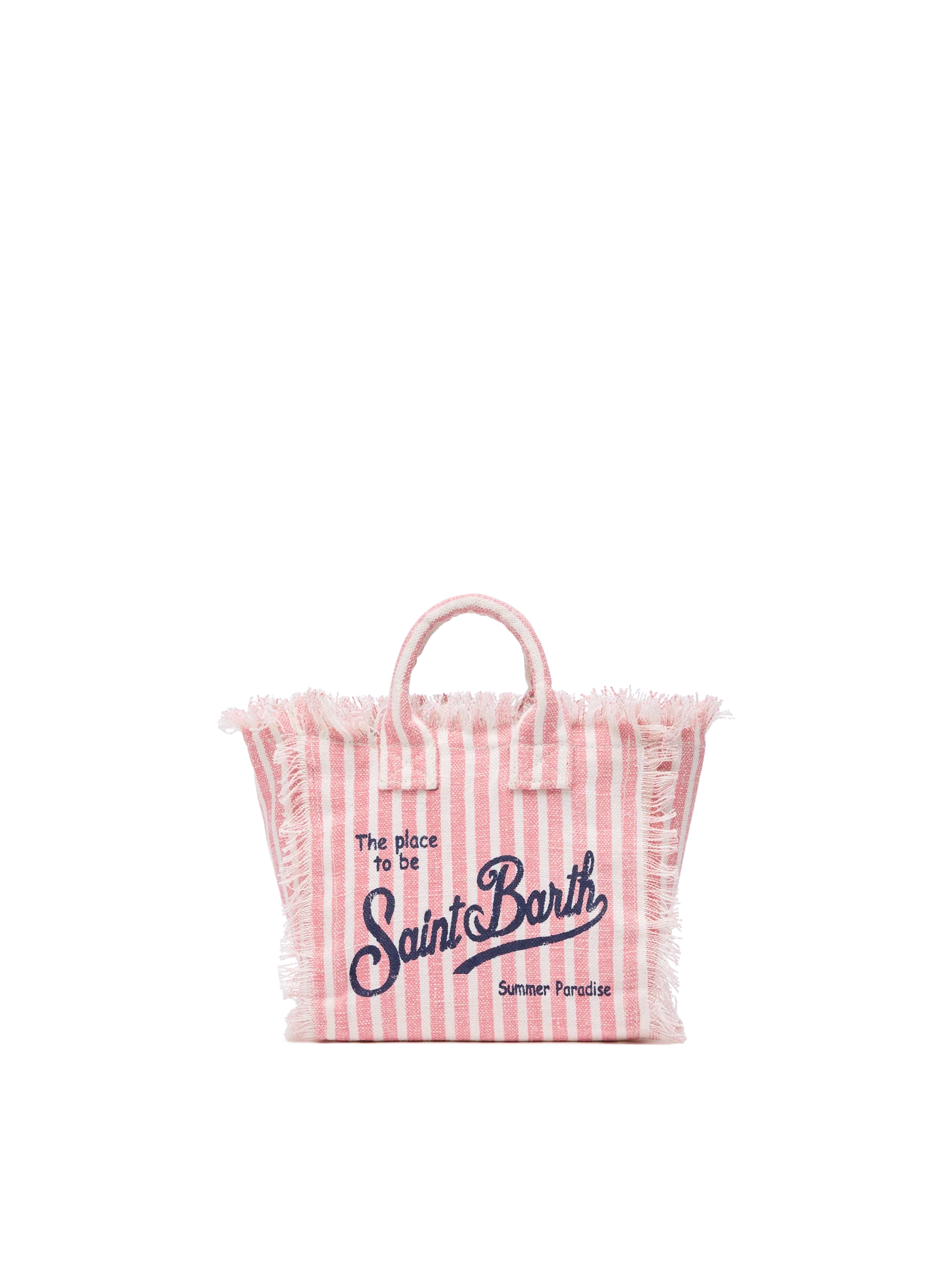 Mini Vanity Linen bag with striped print