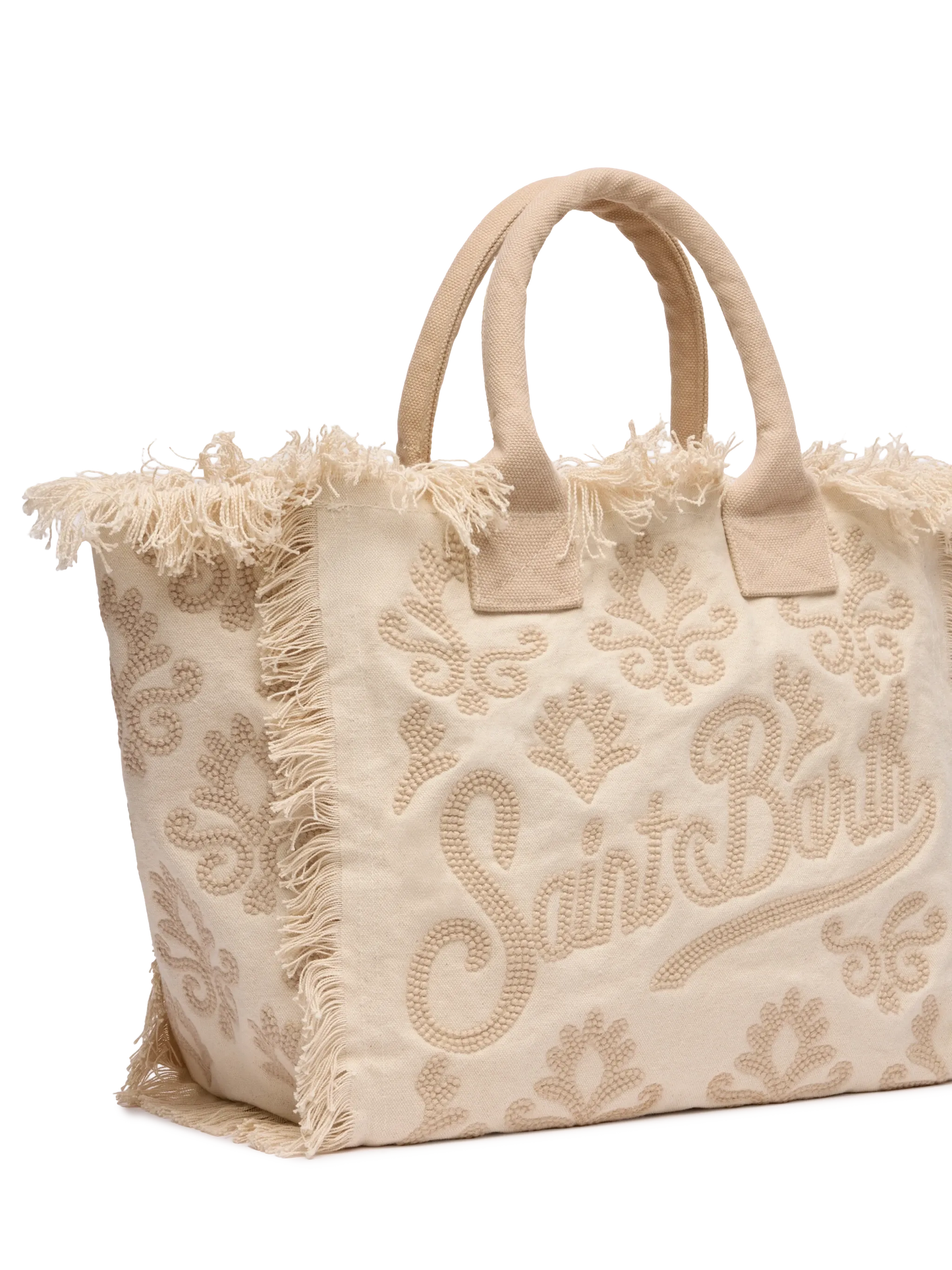 Vanity Rug white and beige cotton tote bag