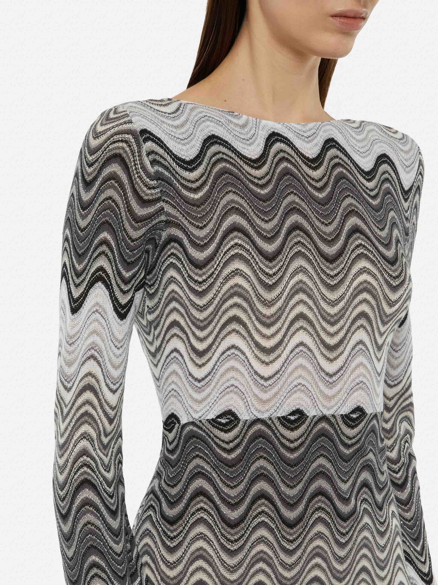 Venere raschel knit maxi dress