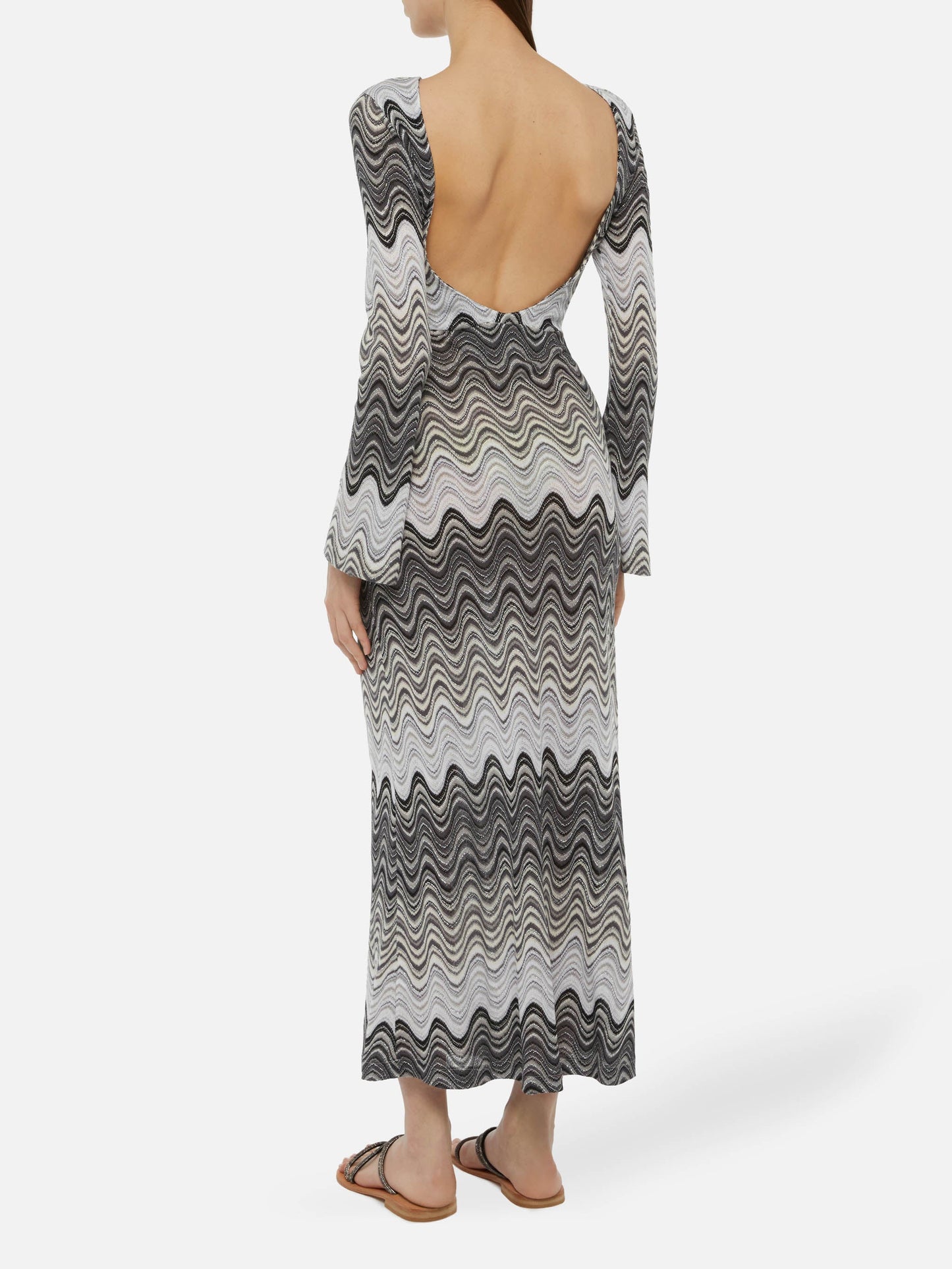 Venere raschel knit maxi dress