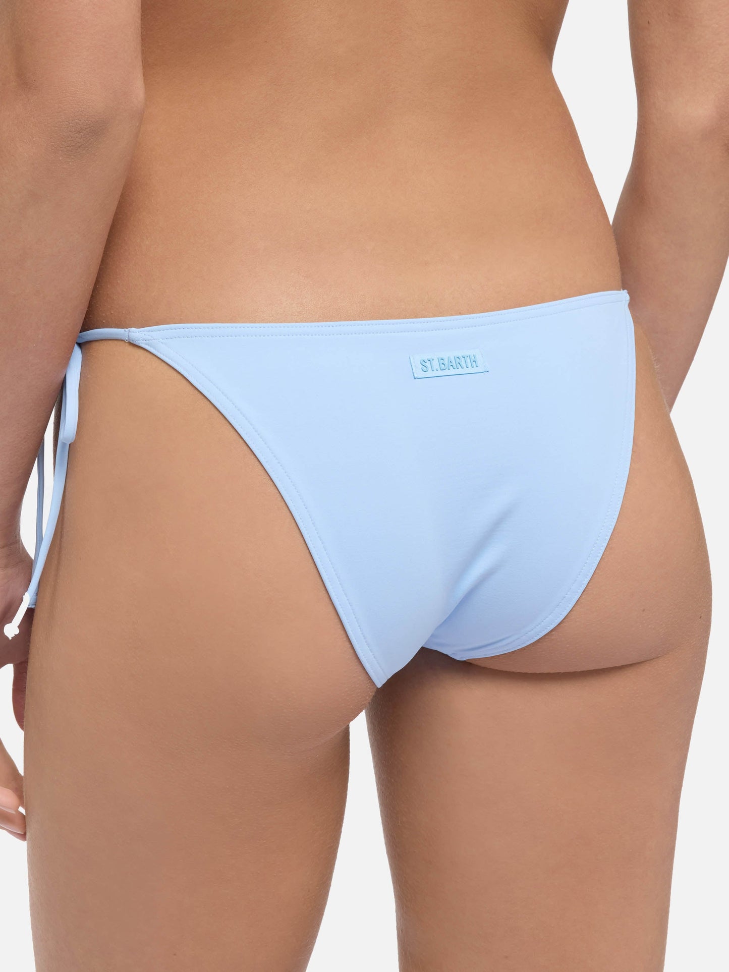 Virgo light blue classic swim briefs - May light blue scoop bralette top