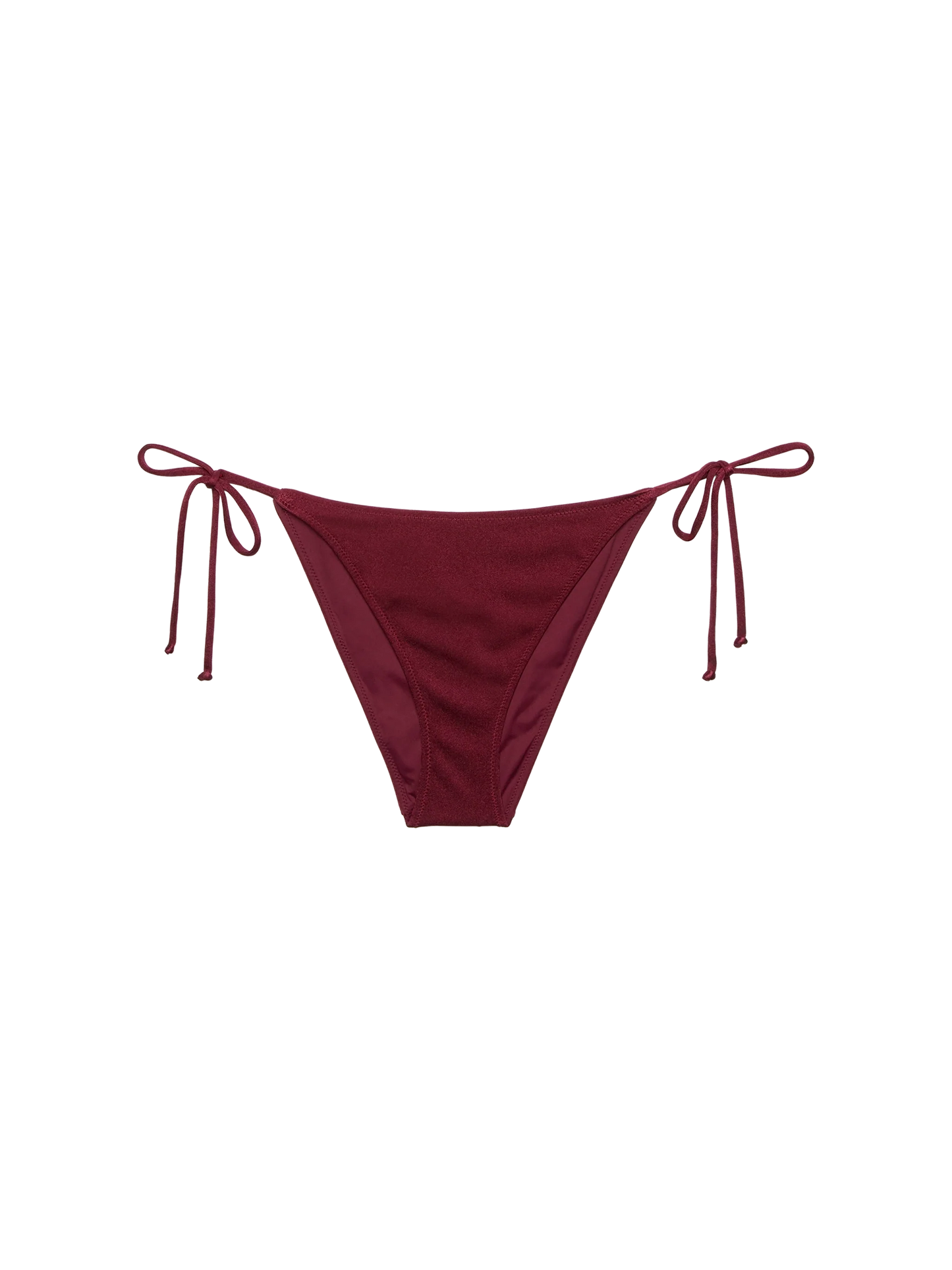 Virgo burgundy classic swim briefs with rhinestone embellishment