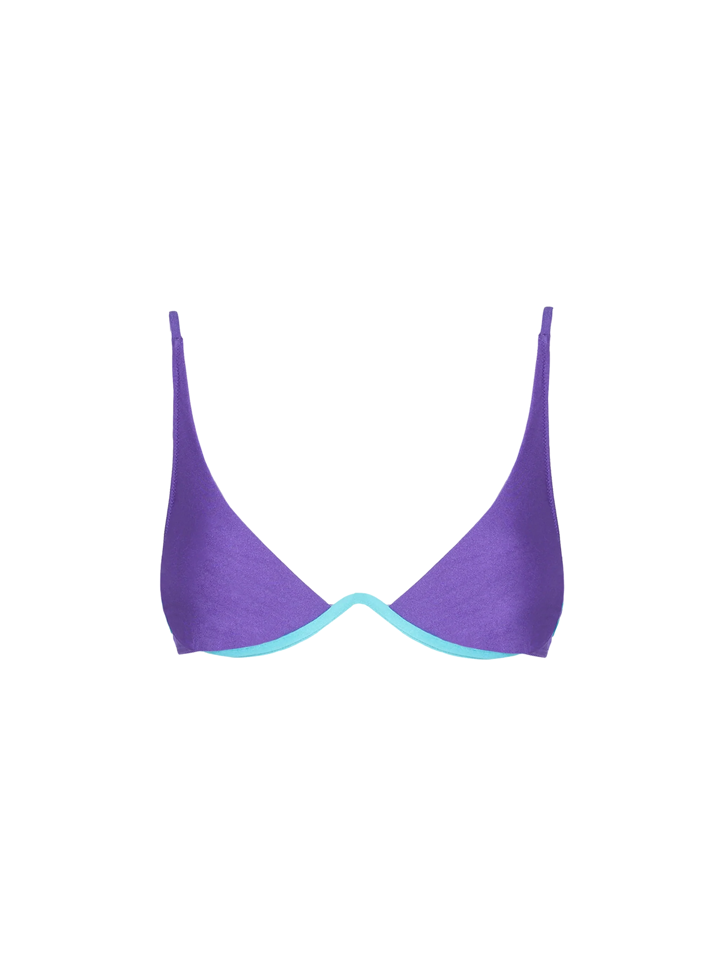 Woman bicolor underwired triangle bikini