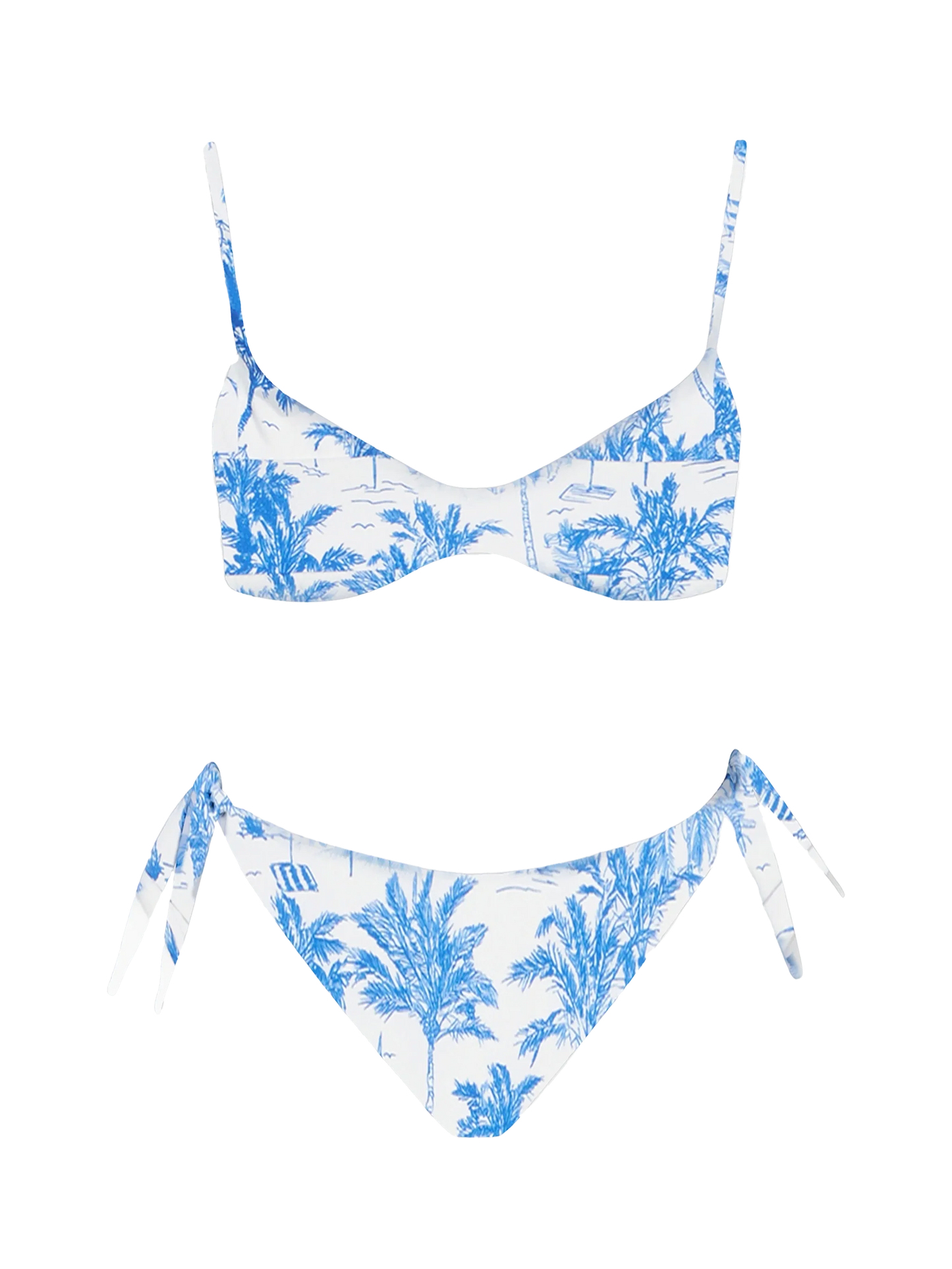 Woman Toile de Jouy scoop bralette bikini May Yali