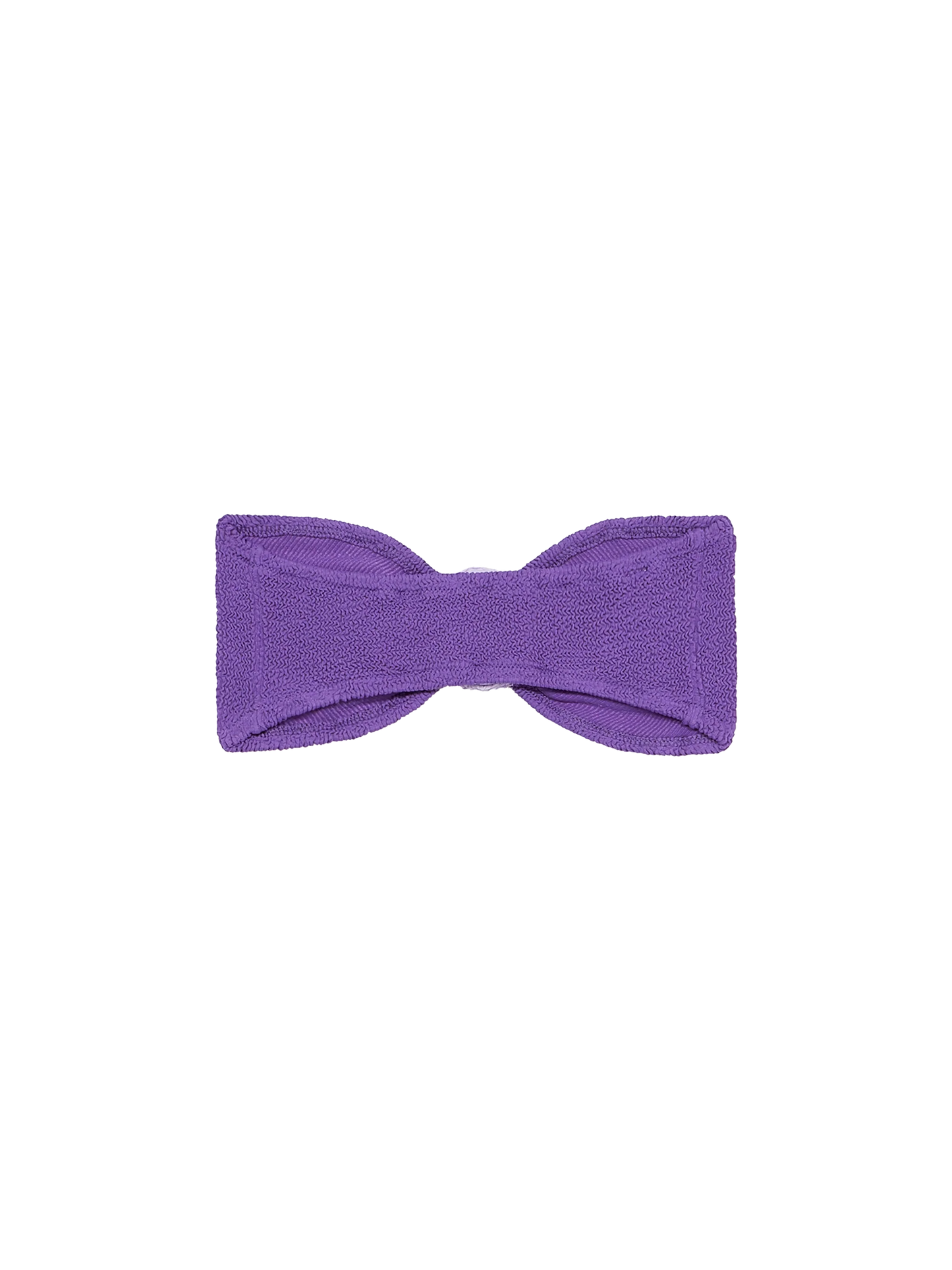 Woman purple crinkle bandeau top swimsuit Yulia