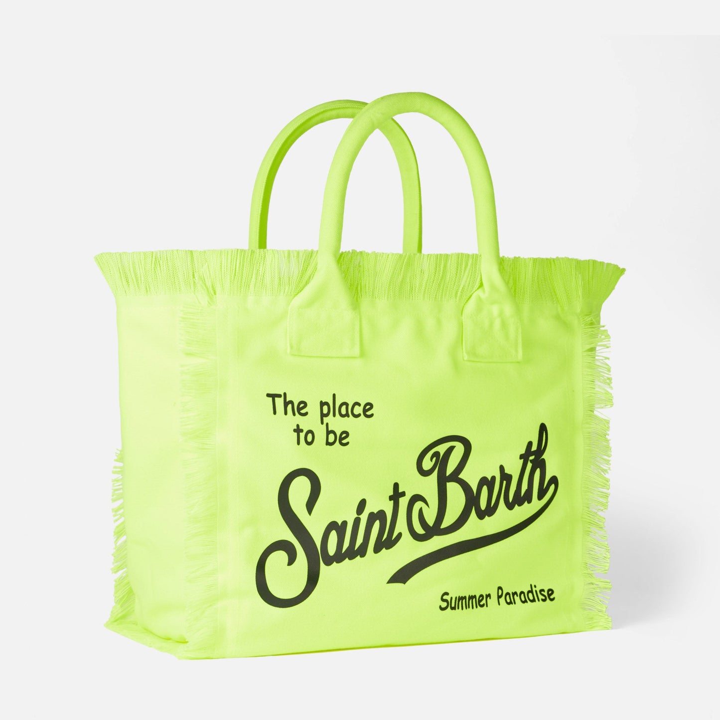Vanity fluo yellow canvas shoulder bag - MC2 Saint Barth