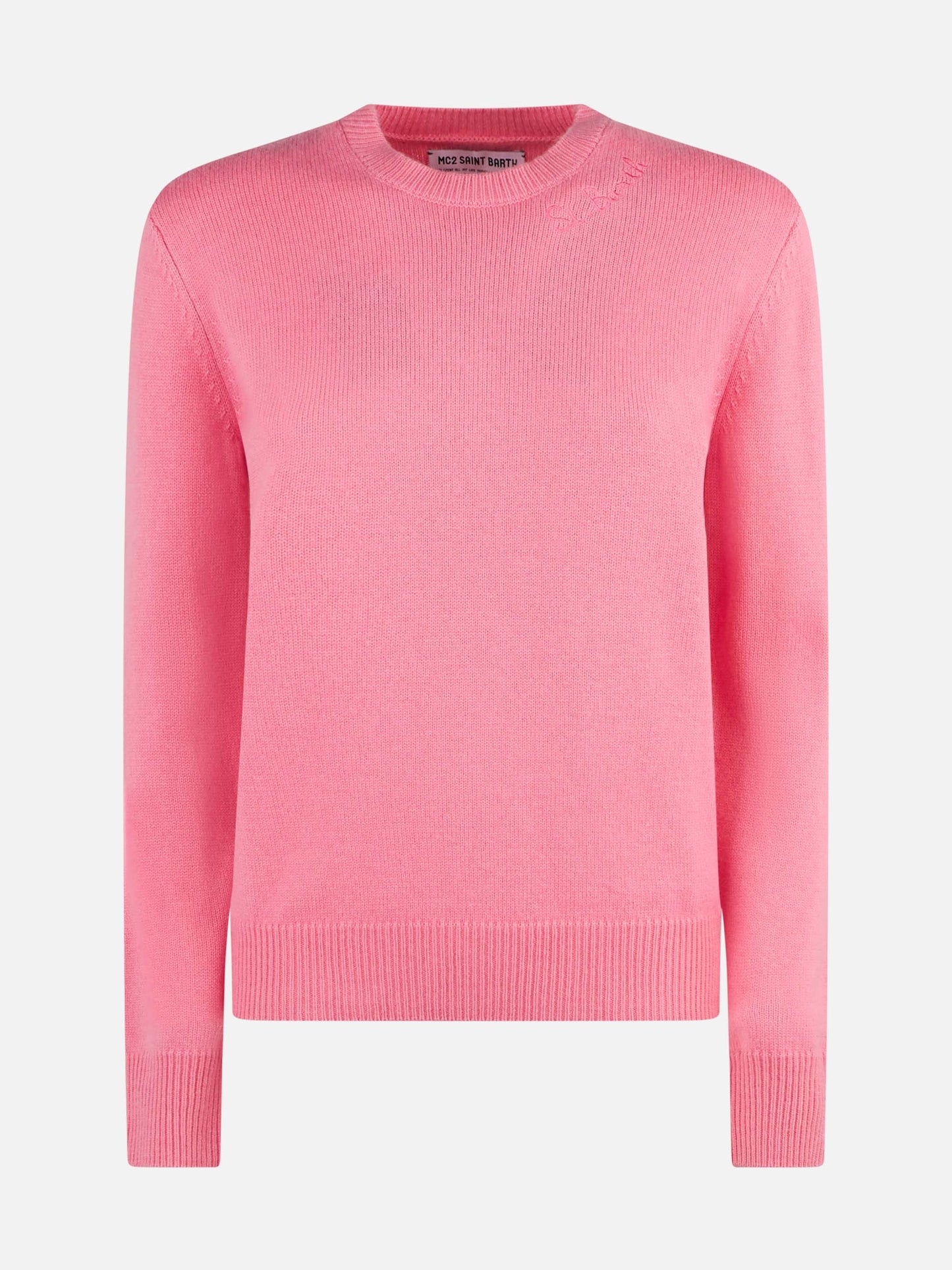 Woman pink cashmere blend sweater New Queen