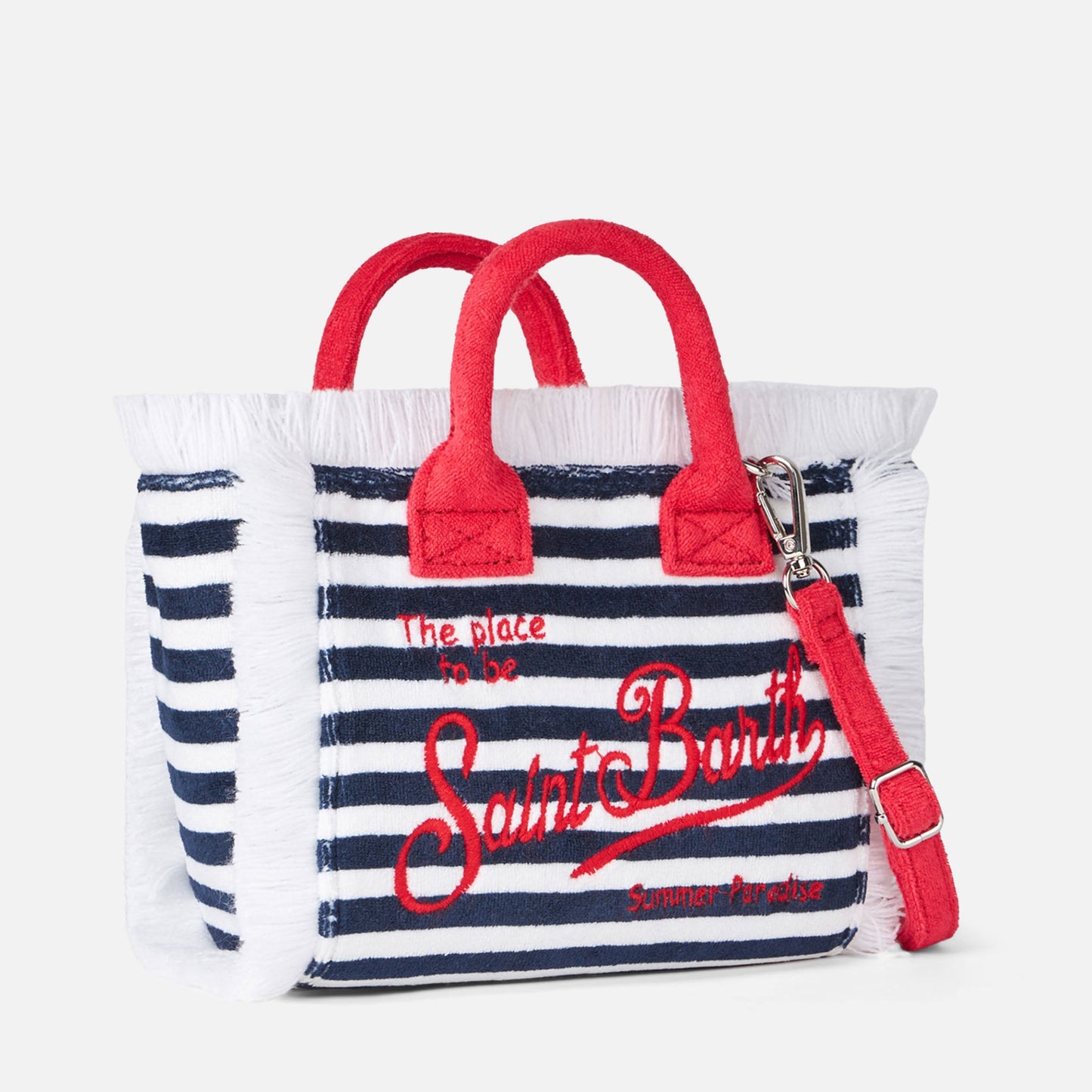 Mini Vanity terry striped handbag - MC2 Saint Barth