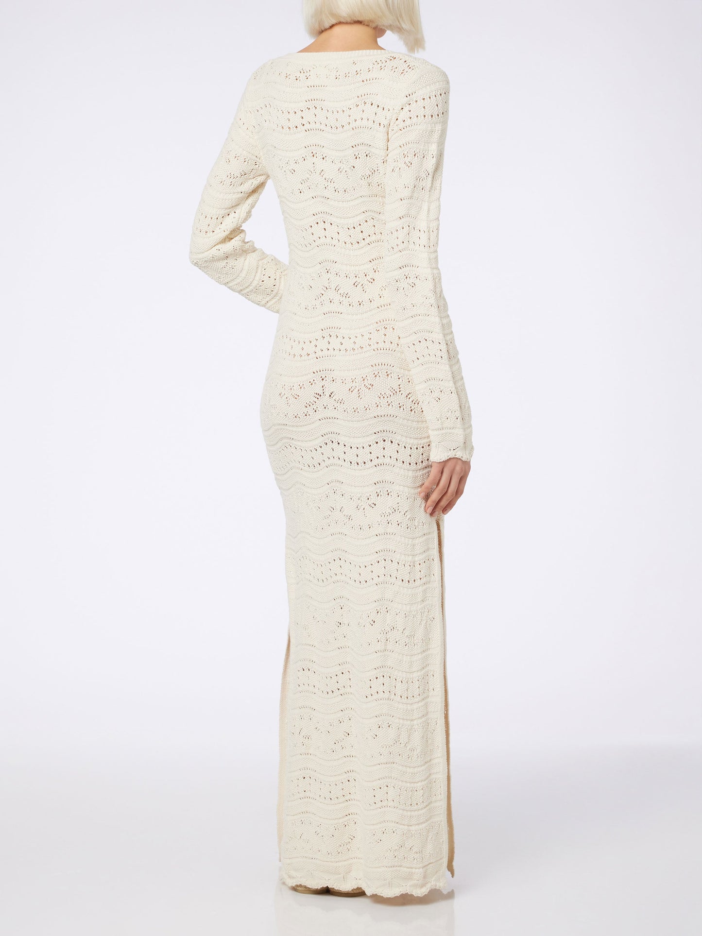 Woman cotton knit midi dress