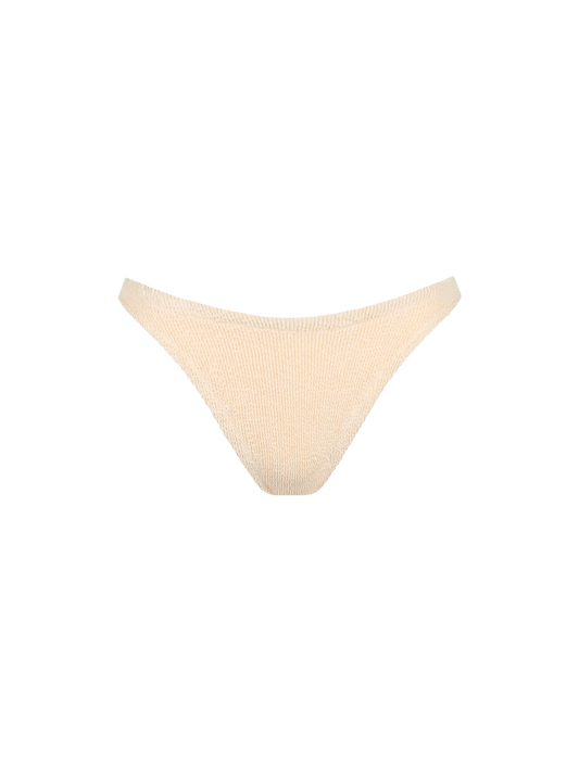 Woman beige classic crinkle swim briefs Elise