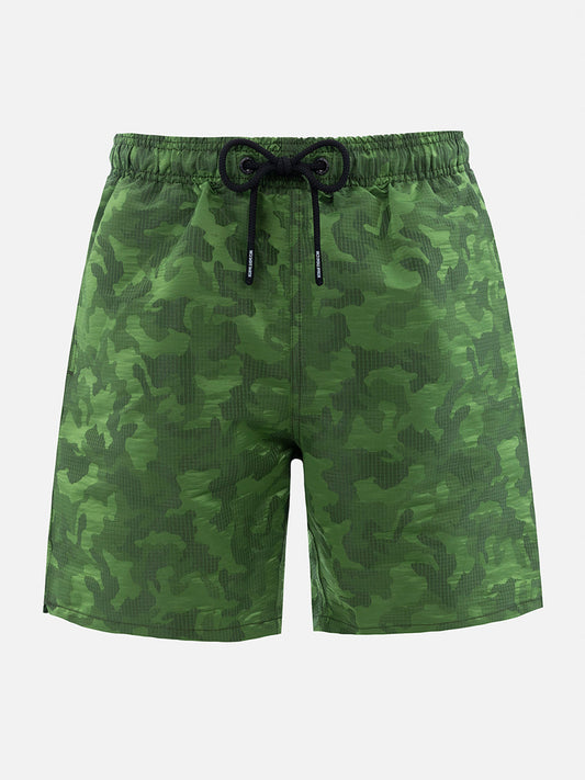 Man ripstop fabric swim shorts Harbour The Riviera with camo jacquard