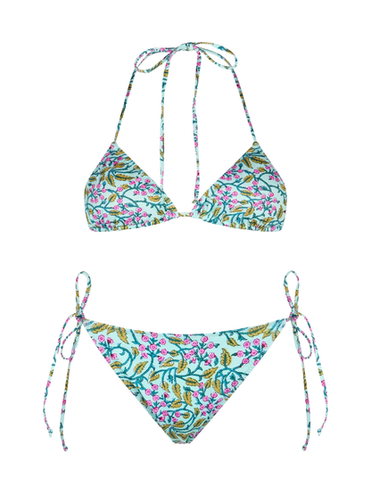 Woman radical flower triangle bikini Leah Marielle