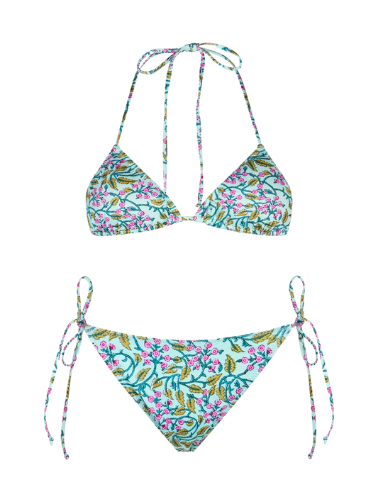 Woman radical flower triangle bikini Leah Marielle