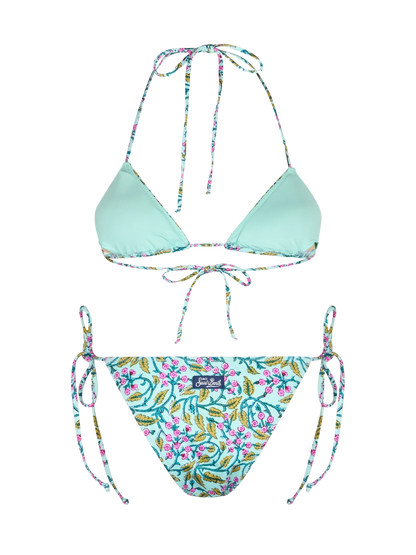 Woman radical flower triangle bikini Leah Marielle