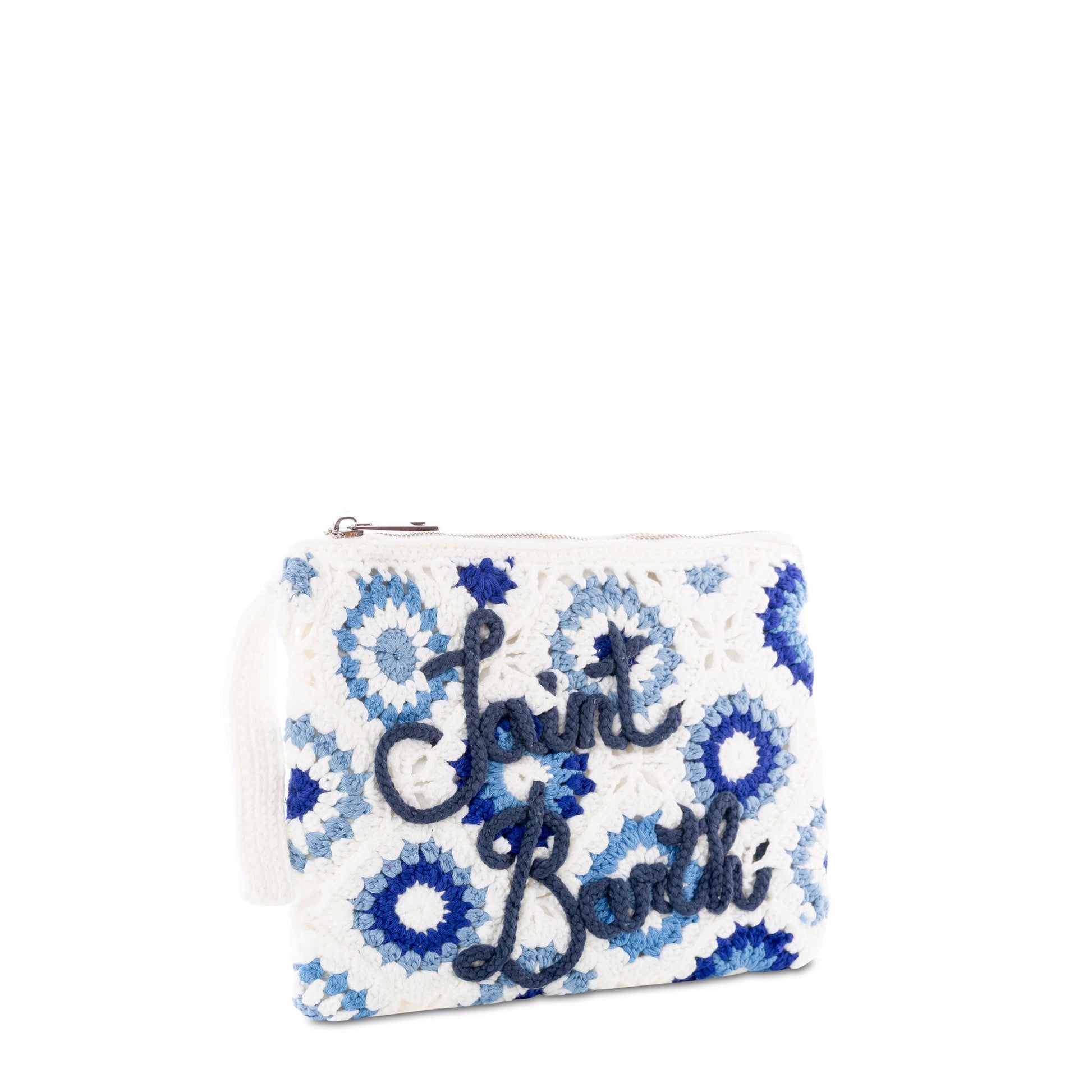 Parisienne white crochet pouch bag with Saint Barth embroidery - MC2 Saint Barth