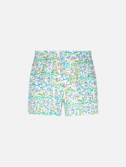 Woman cotton flower pull up shorts Meave
