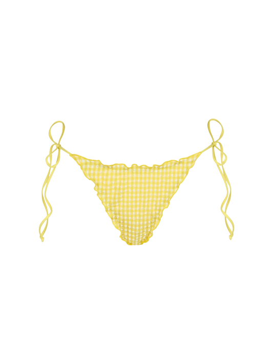 Woman seersucker cheeky swim briefs Miami