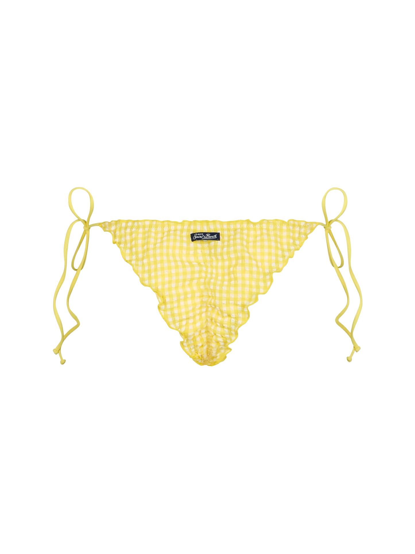Woman seersucker cheeky swim briefs Miami