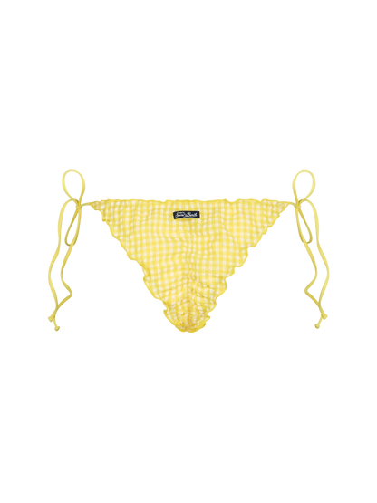 Woman seersucker cheeky swim briefs Miami