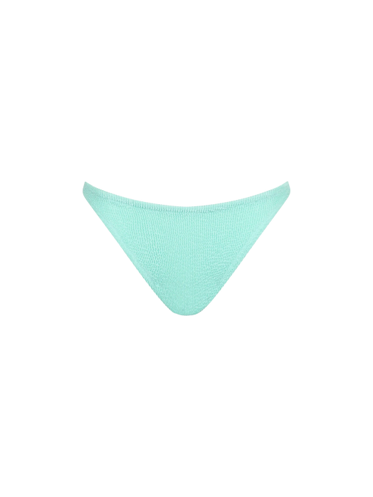 Woman sage green crinkle cheeky swim briefs Naomi