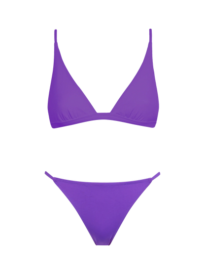 Woman purple triangle bikini Rylie Jodene