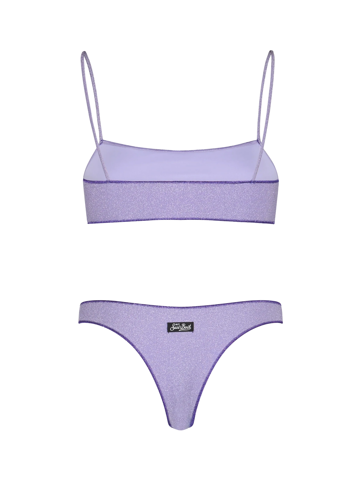 Woman lilac lurex bralette bikini Sadie Naomi