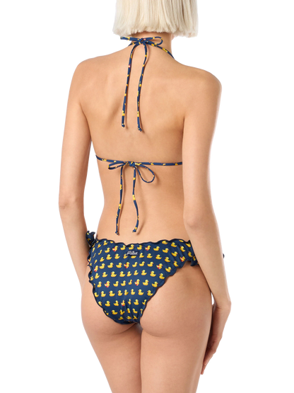 Woman ducky classic triangle bikini Sagittarius Moon