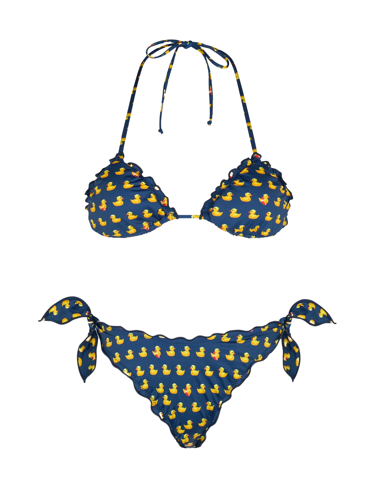 Woman ducky classic triangle bikini Sagittarius Moon