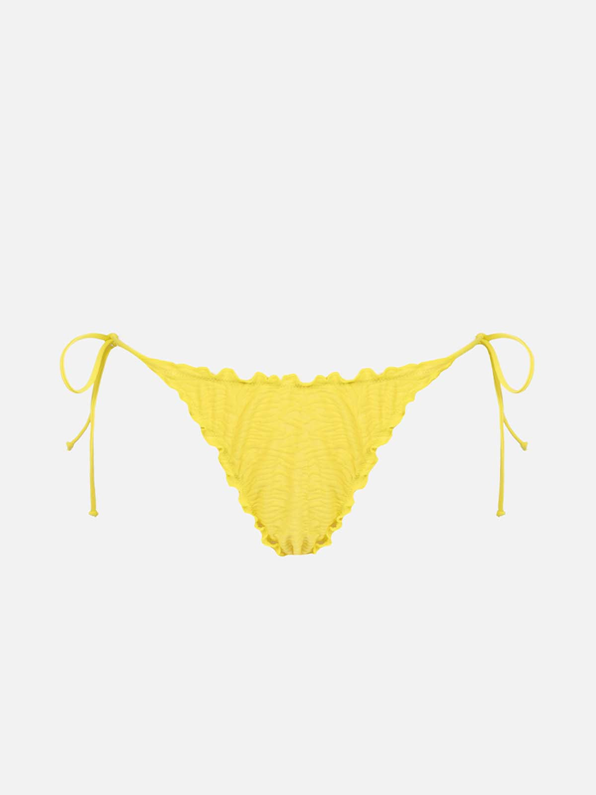 Woman zebra embossed cheeky swim briefs Miami