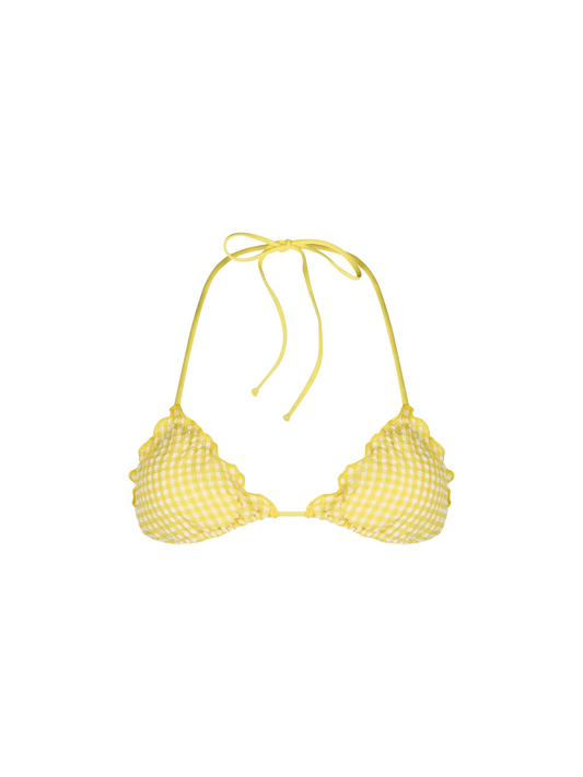 Woman seersucker classic triangle beach top Sagittarius