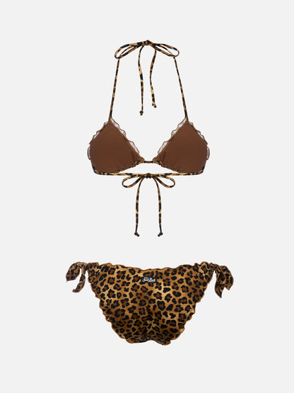 Woman animalier triangle classic bikini Sarius
