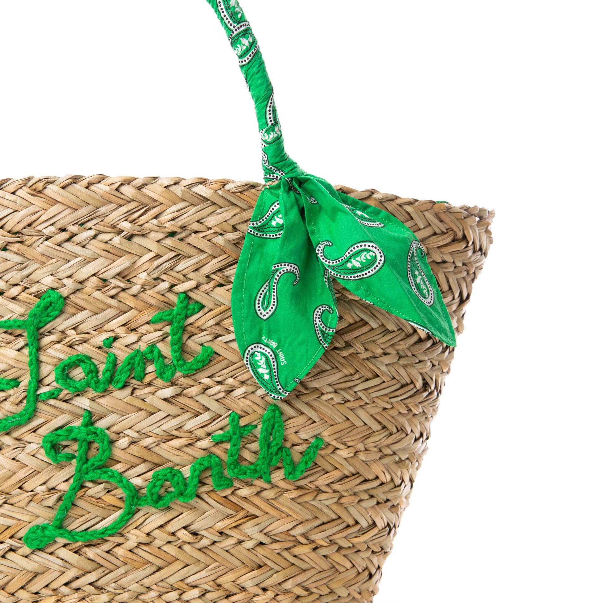 Woman straw bag with embroidery - MC2 Saint Barth