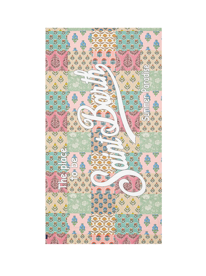 Microfiber beach towel Aidan with flower patch print