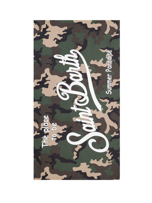 Microfiber beach towel Aidan with camouflage print