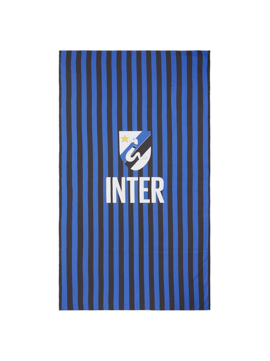 Microfiber striped beach towel Aidan with Inter print | INTER FC SPECIAL EDITION