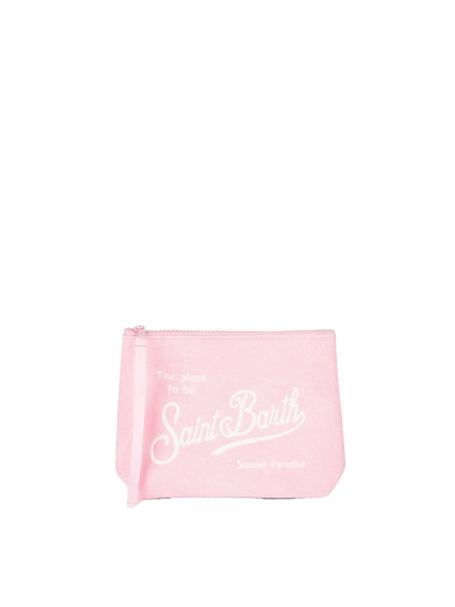 Aline pink embossed terry pochette - MC2 Saint Barth