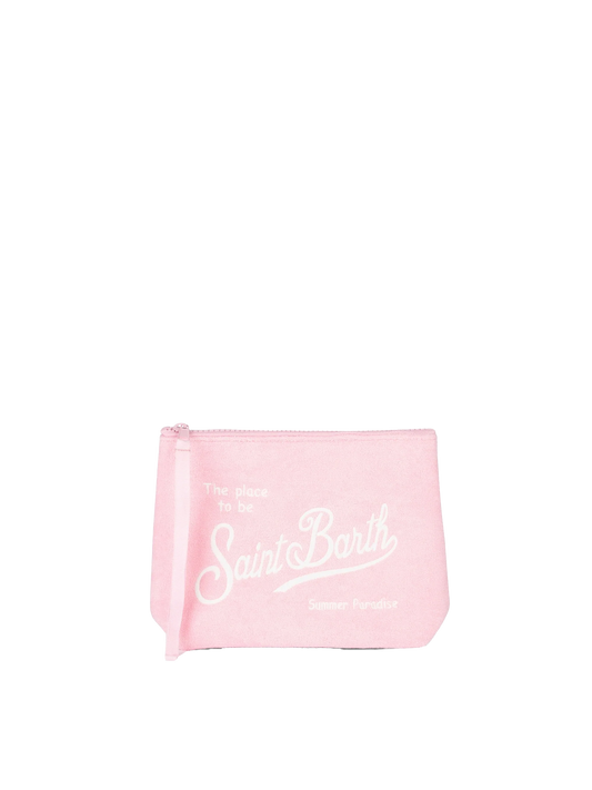 Aline pink embossed terry pochette - MC2 Saint Barth