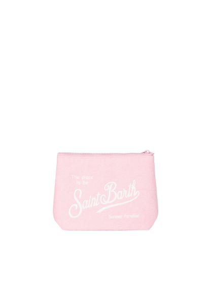 Aline pink embossed terry pochette - MC2 Saint Barth