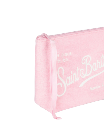Aline pink embossed terry pochette - MC2 Saint Barth