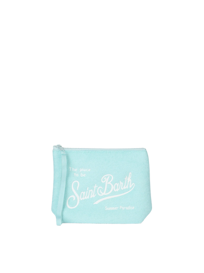Aline water green embossed terry pochette - MC2 Saint Barth