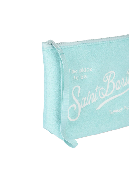 Aline water green embossed terry pochette - MC2 Saint Barth