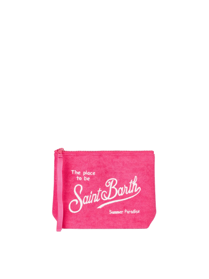 Aline fuchsia embossed terry pochette - MC2 Saint Barth