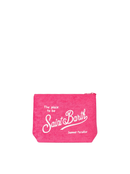 Aline fuchsia embossed terry pochette - MC2 Saint Barth