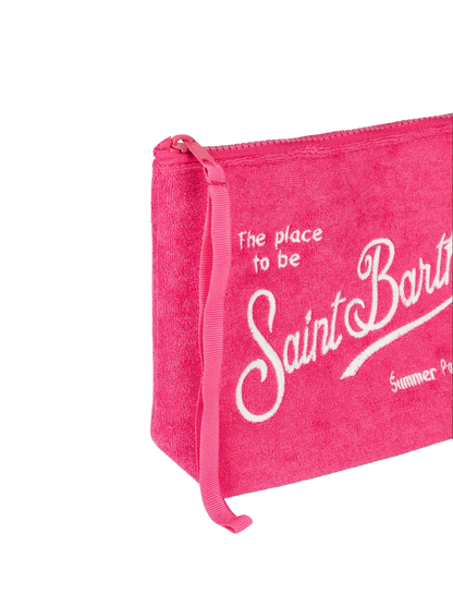 Aline fuchsia embossed terry pochette - MC2 Saint Barth