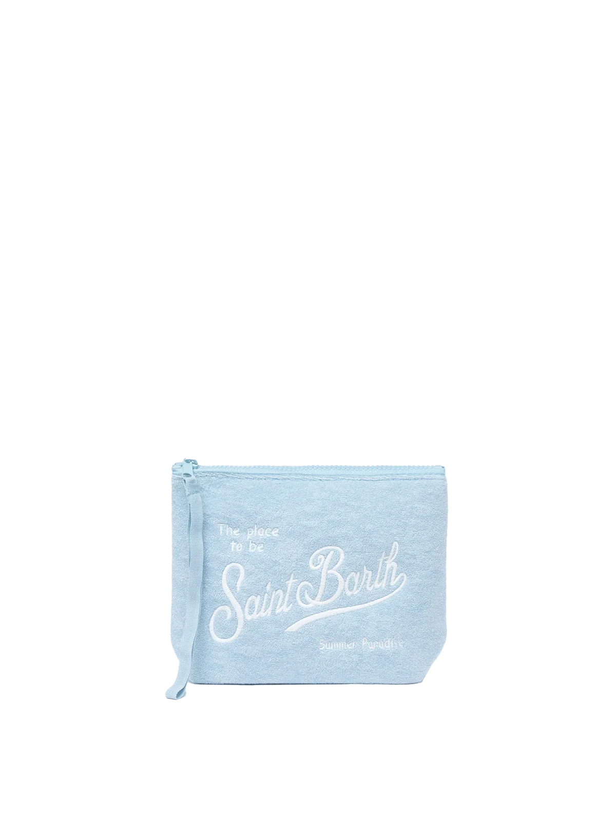Aline light blue embossed terry pochette - MC2 Saint Barth